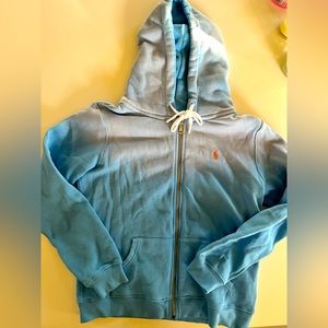 Never worn Polo by Ralph Lauren Blue ombré zip up sweatshirt